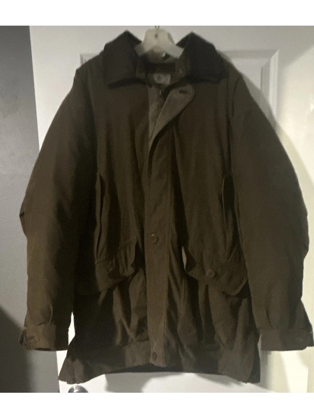 Rainforest Men’s Heavy Brown Mid-Length Jacket: Size XL